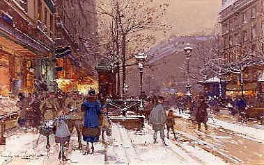 Photo of "CHRISTMAS SHOPPING, PARIS, FRANCE" by EUGENE GALIEN (IN COPYRI LALOUE