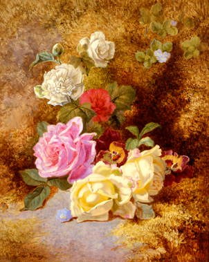 Photo of "PANSIES AND ROSES" by THOMAS WORSEY