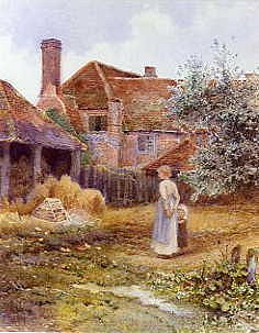 Photo of "A FARMYARD, 1899" by ALICE SQUIRE