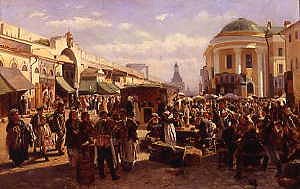 Photo of "A RUSSIAN MARKET 1881" by  MADOVSKIJ