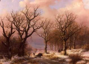 Photo of "WINTER LANDSCAPE" by JOHANN BERNARD KLOMBEEK