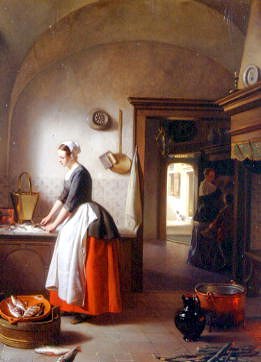 Photo of "DINNER PREPARATIONS" by JOHANN ANTHONIE BALTHASA STROEBEL