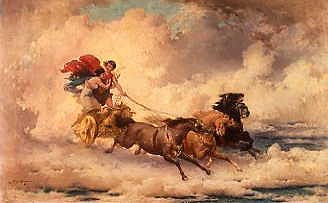 Photo of "APOLLO IN THE CHARIOT OF THE SUN" by FREDERICK ARTHUR BRIDGMAN