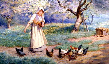 Photo of "FEEDING THE HENS" by JOSEPH KIRKPATRICK