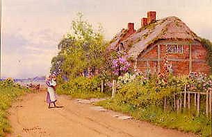 Photo of "A DEVON LANE" by JOHN ABERNETHY LYNAS-GRAY