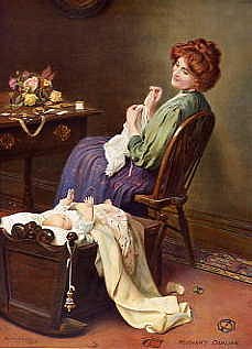 Photo of "MOTHER'S DARLING" by ARTHUR JOHN (PRINT AFT ELSLEY