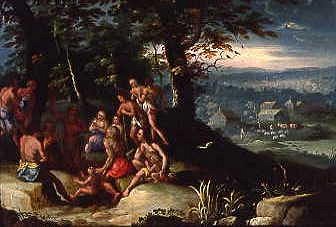 Photo of "JOHN THE BAPTIST PREACHING" by (FLEMISH) ANONYMOUS