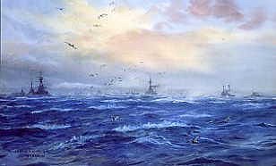 Photo of "THE SCAPA FLOW, A WINTER GALE" by WILLIAM LIONEL WYLLIE, R.A.