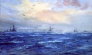 Photo of "THE SCAPA FLOW, A WINTER GALE" by WILLIAM LIONEL WYLLIE, R.A.