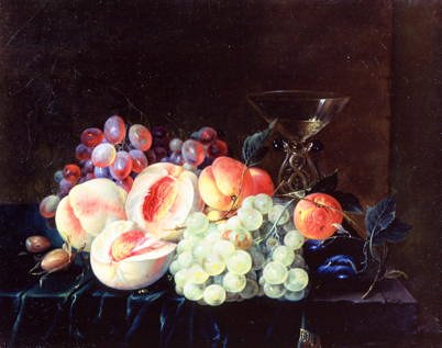 Photo of "A STILL LIFE WITH FRUIT" by JOHANN NEPOMUK LANG