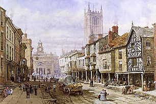 Photo of "A BUSY STREET SCENE, LUDLOW, ENGLAND" by LOUISE RAYNER