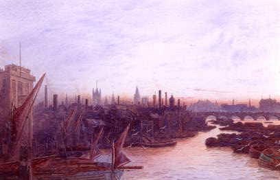 Photo of "THE RIVER THAMES FROM BLACKFRIARS BRIDGE, LONDON, ENGLAND" by FREDERICK E.J. GOFF
