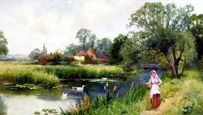 Photo of "A WALK BY THE RIVER" by ERNEST WALBOURN