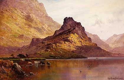 Photo of "CATTLE ON A HIGHLAND LOCH, SCOTLAND" by ALFRED DE BREANSKI