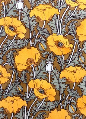 Photo of "POPPIES (BROWN, ORANGE, GREEN)" by EUGENE-SAMUEL (DESIGNED GRASSET