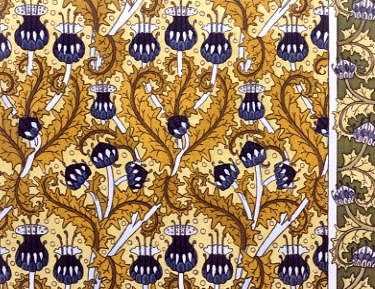 Photo of "POPPIES (BLUE, OCHRE)" by EUGENE-SAMUEL (DESIGNED GRASSET