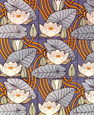 Photo of "WATER-LILY (AQUAMARINE, BLUE)" by EUGENE-SAMUEL (DESIGNED GRASSET