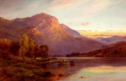 Photo of "A VIEW OF LOCH LOMOND NEAR INVERSNAID, SCOTLAND" by ALFRED DE BREANSKI