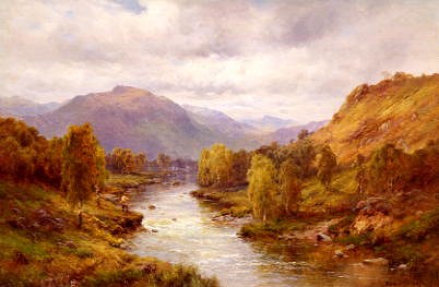 Photo of "BIRCHES ON THE RIVER DEE, SCOTLAND" by ALFRED DE BREANSKI