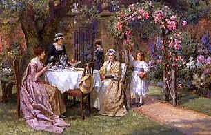Photo of "THE TEA PARTY" by GEORGE SHERIDAN KNOWLES