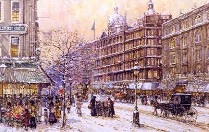 Photo of "HARRODS IN THE SNOW, KNIGHTSBRIDGE, LONDON" by JOHN (LIVING ARTIST) SUTTON