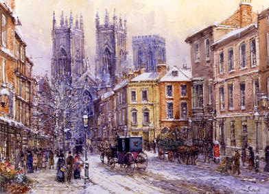 Photo of "YORK UNDER SNOW. CIRCA 1890" by JOHN (LIVING ARTIST) SUTTON