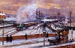 Photo of "CLAPHAM JUNCTION, WINTER" by JOHN (LIVING ARTIST) SUTTON