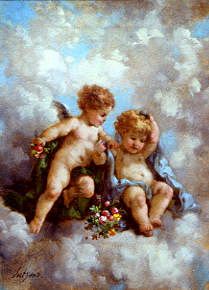 Photo of "CHERUBS IN THE CLOUDS" by CHARLES AUGUSTUS HENRY LUTYENS