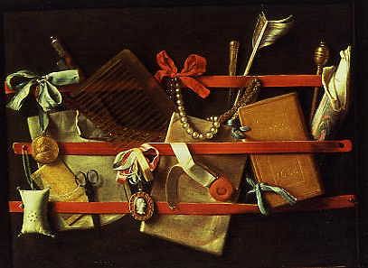 Photo of "STILL LIFE OF NOTEBOARD" by SAMUEL HOOGSTRATEN