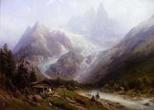 Photo of "A VIEW OF CHAMONIX AND MONT BLANC" by JOSEPH JANSEN