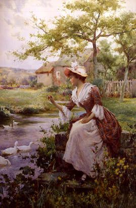 Photo of "FEEDING THE DUCKS" by ALFRED GLENDENING