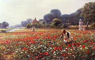 Photo of "PICKING POSIES" by WILLIAM KAY BLACKLOCK