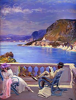 Photo of "ON THE RIVIERA" by SIR JOHN LAVERY