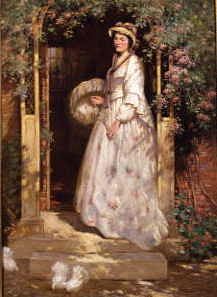 Photo of "IN A COTTAGE DOORWAY" by WILLIAM KAY (LIFESPAN DA BLACKLOCK