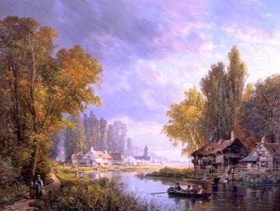 Photo of "A RIVER SCENE IN FRANCE" by CHARLES EUPHRASIE KUWASSEG