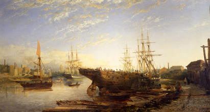 Photo of "BREAKING UP OF H.M.S. CONFLICT, BRISTOL FLOATING HARBOUR" by EDMUND JOHN NIEMANN