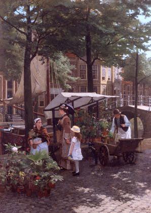 Photo of "THE FLOWER MARKET" by THEODORUS LUDOVICUS MESKER