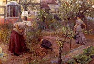 Photo of "POTATO DIGGING IN THE KITCHEN GARDEN" by WILLIAM SMALL