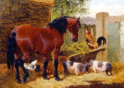 Photo of "A FRIENDLY FARMYARD" by JOHN FREDERICK JNR. HERRING