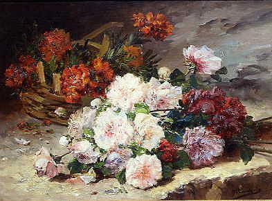 Photo of "ROSES ET GIROFLEES" by EUGENE HENRI CAUCHOIS