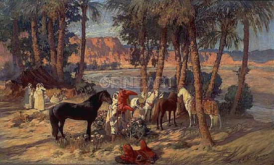 Photo of "A REST IN THE SHADE" by FREDERICK ARTHUR BRIDGMAN
