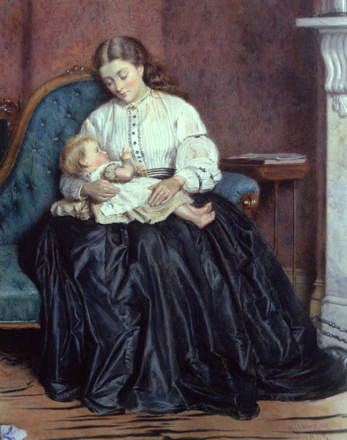 Photo of "A QUIET AFTERNOON TOGETHER (DETAIL)" by GEORGE GOODWIN KILBURNE