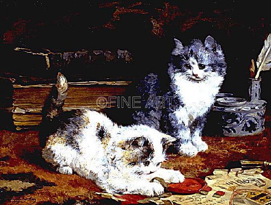 Photo of "KITTENS AT PLAY" by CHARLES VAN DEN EYCKEN