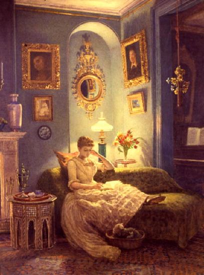 Photo of "AN EVENING AT HOME" by SIR EDWARD JOHN POYNTER