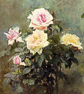 Photo of "UNE ETUDE DES ROSES" by ADOLPHE LOUIS CASTEX- DEGRANGE