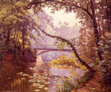 Photo of "LE PONT AU MILIEU DE LA FORET" by HENRI BIVA