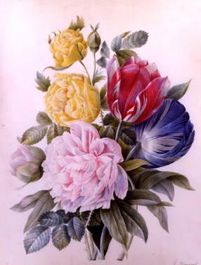 Photo of "TULIPS AND ROSES" by LOUISE THUILLIER MORNARD