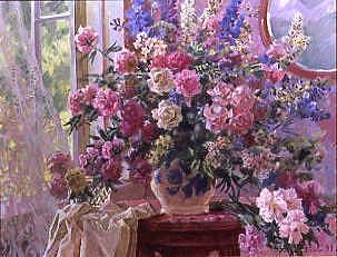 Photo of "FLOWERS BY THE WINDOW(NOT AVAILABLE CARD)" by BORIS (CONTEMPORARY-EXT NICOLAIEV