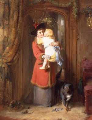 Photo of "A CHRISTMAS KISS" by GEORGE BERNARD O'NEILL