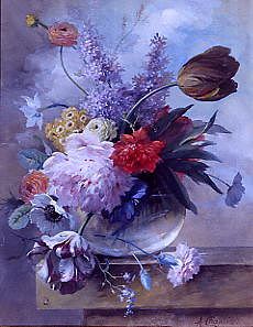 Photo of "A STILL LIFE OF BEAUTIFUL FLOWERS" by ARTHUR CHAPLIN